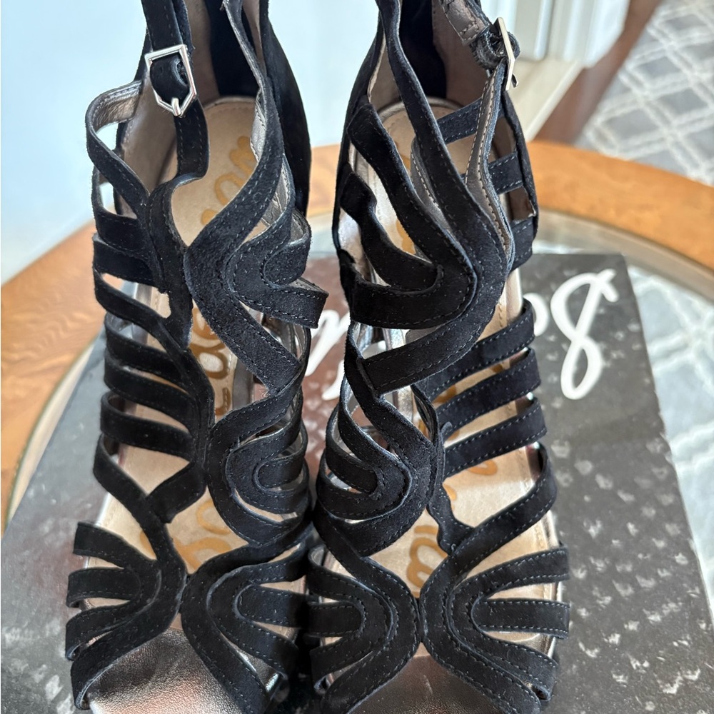 Sam Edelman Black Strappy Heels